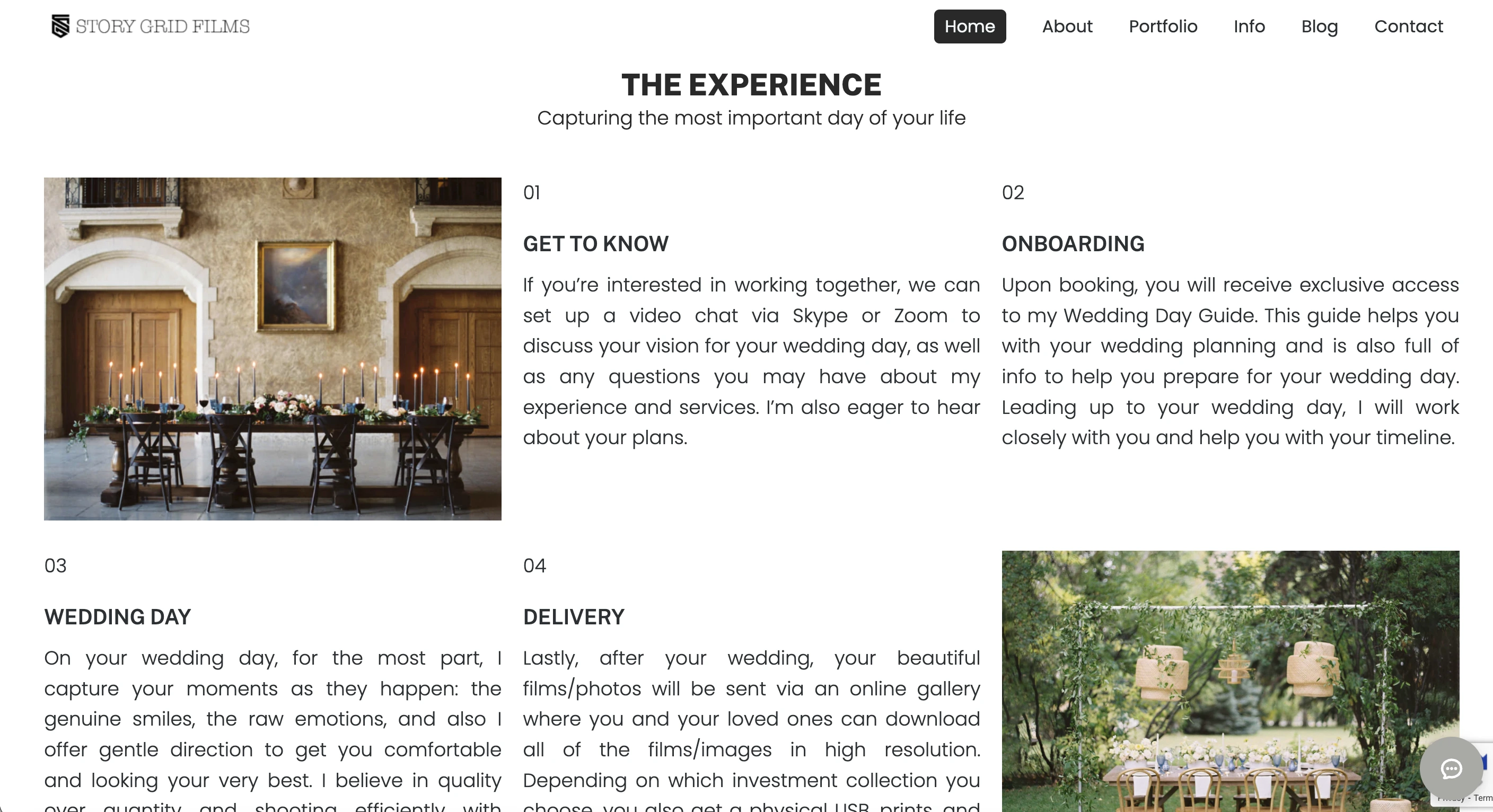 Wedding Photography Business Website (Personal Project)